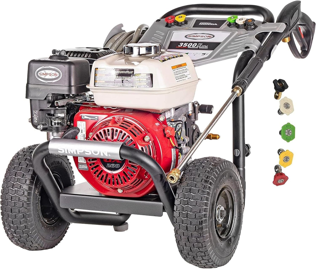 Simpson Gas Pressure Washer 3500 PSI 2.5 GPM With Honda GX200 Engine - PS61002-S