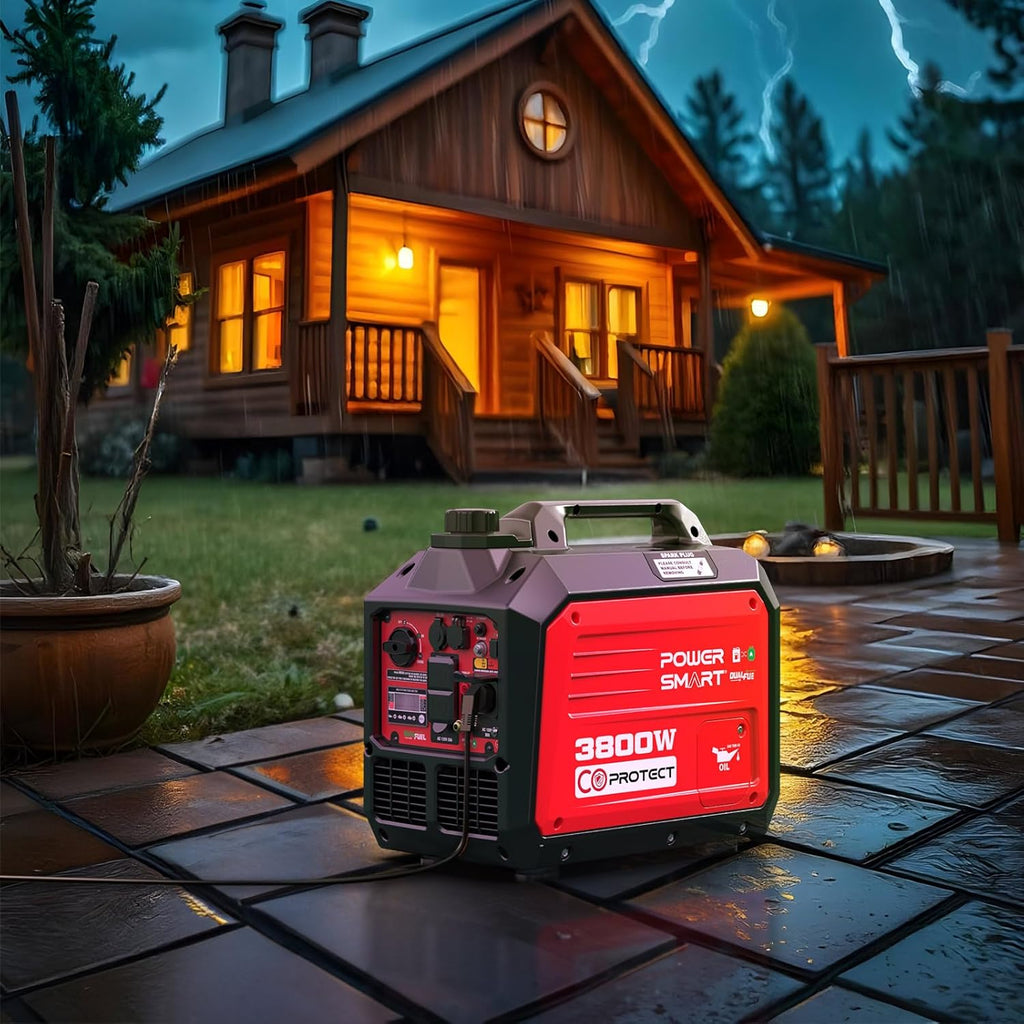 PowerSmart Dual Fuel Inverter Generator, 3800 Watt, 149cc 4-Stroke OHV Engine, RV Ready Outlet