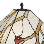 Robert Louis Tiffany Table Lamp 26 inch High Dark Bronze Cherry Blossom Stained Art Glass Shade