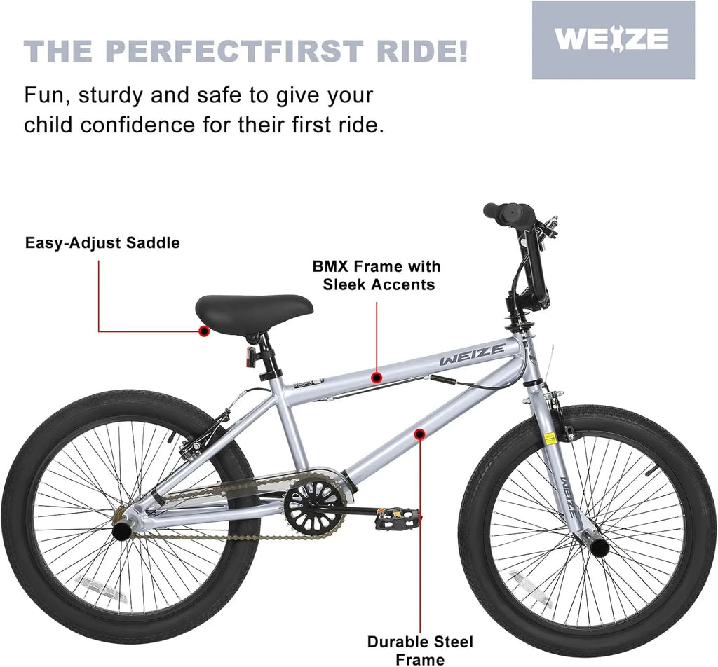 WEIZE Freestyle BMX Bike 20 Inch With 360 Degree Rotor