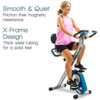 Fitness Folding Exercise Bike, Silver - FB350
