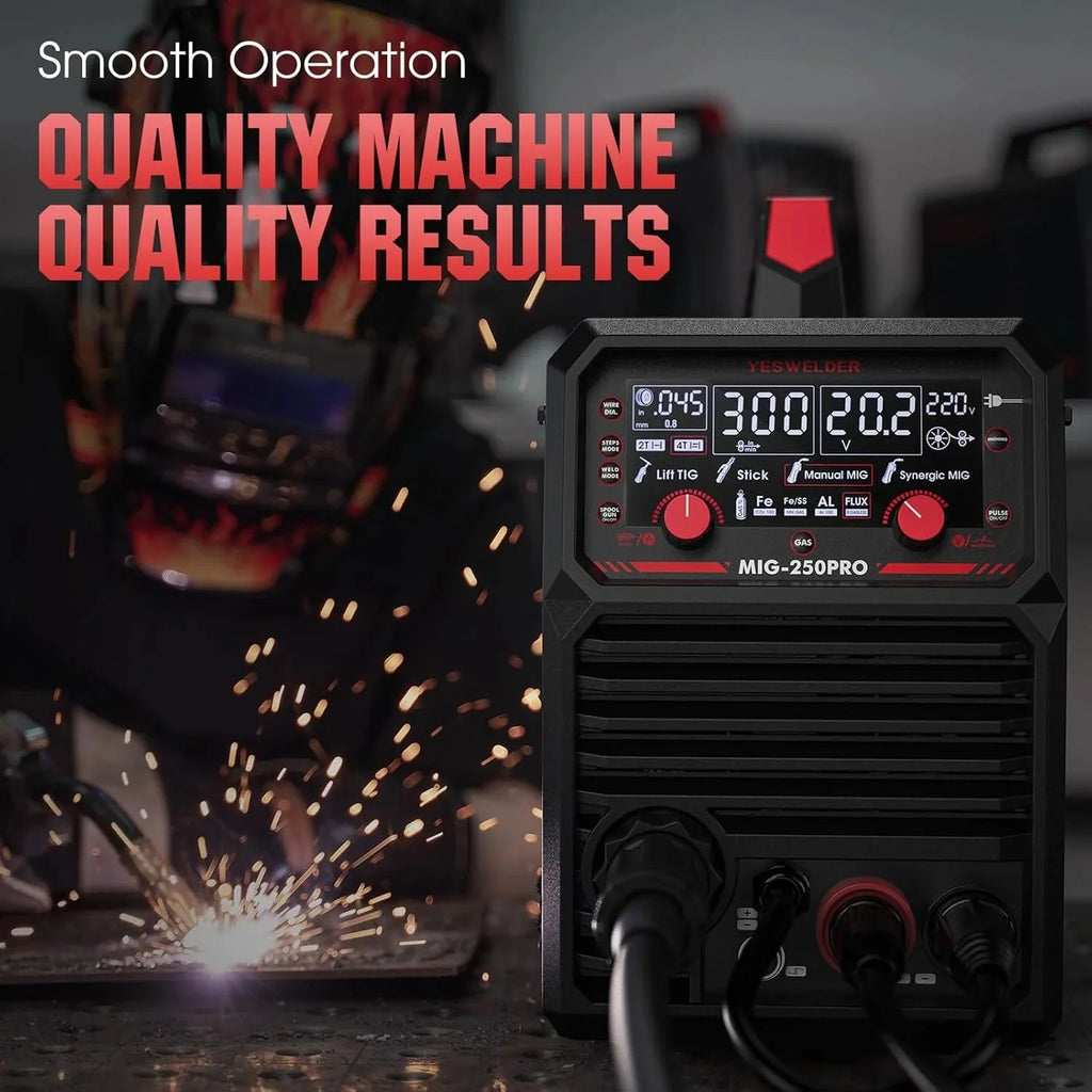 YESWELDER Flux Core MIG/Lift TIG/Stick Welder, 135 Amp, 110V - FLUX-135PRO