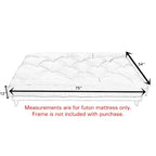 TruPedic Full-Size Granite Grey 12-Inch Futon Mattress - Memory Foam Hybrid