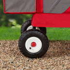 Radio Flyer 3-in-1 All-Terrain EZ Fold Wagon With Canopy, Red And Gray, Air Tires