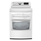 LG 7.3 cu. ft. White Smart Top Load Gas Dryer