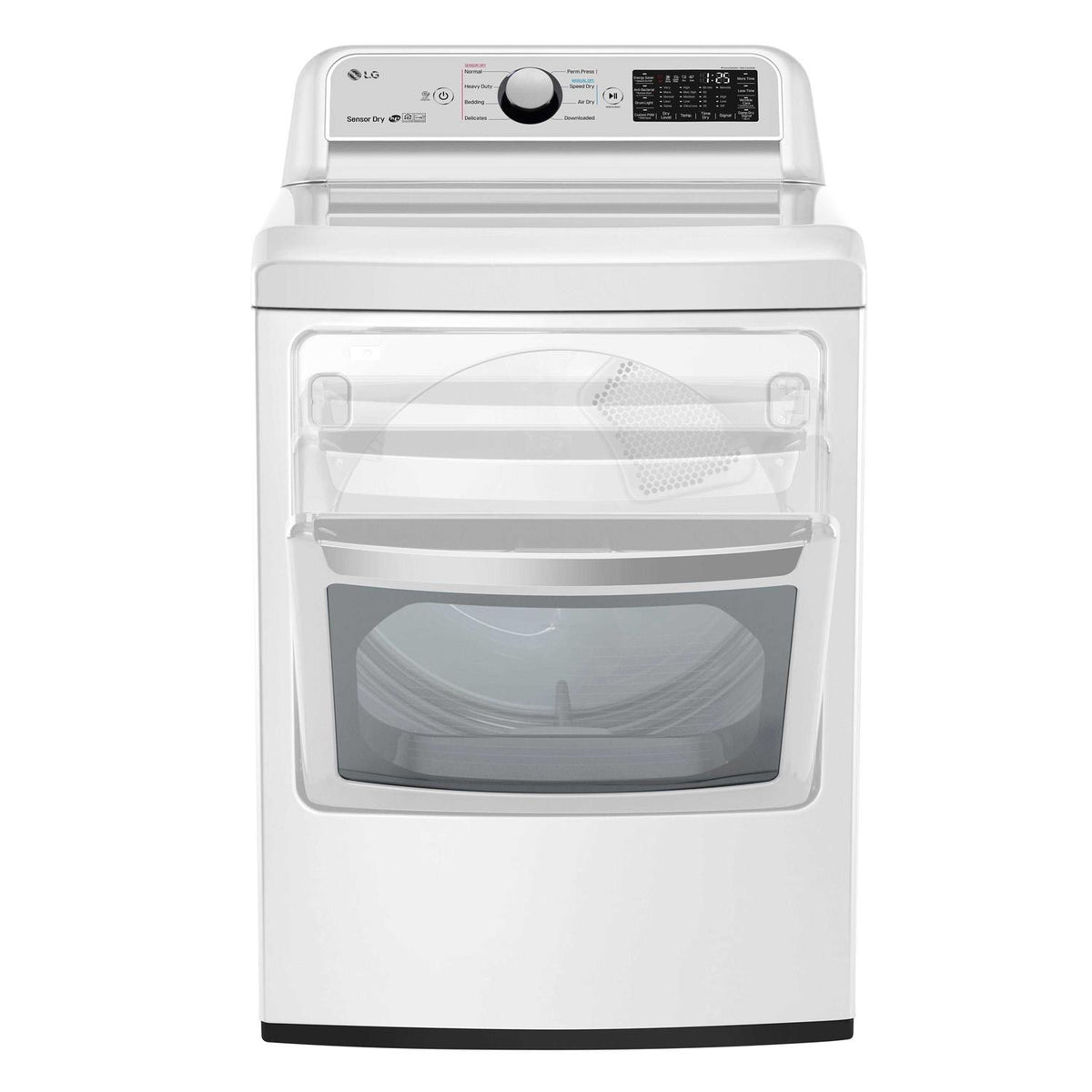 LG 7.3 cu. ft. White Smart Top Load Gas Dryer