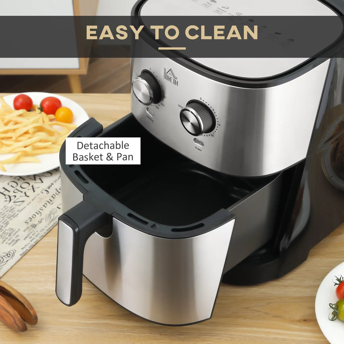 6.9 Quart 1700W Air Fryer Oven With 360-Degree Air Circulation And Nonstick Basket