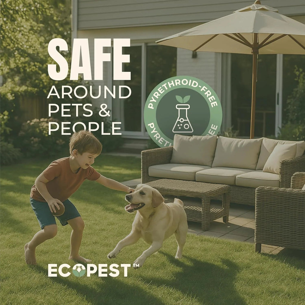 EcoPest Mite Spray Natural Killer For Dust, Bird, Spider, Scabies And Other Mites - 1 Gallon