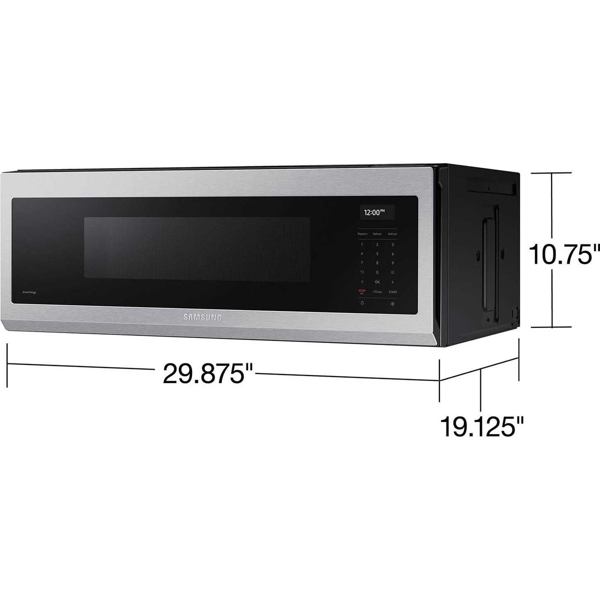 Samsung 1.1 Cu. Ft. Smart Slim Over-the-Range Microwave With 550 CFM Hood Ventilation - ME11A7710DS