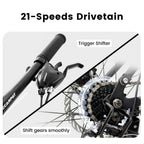 27.5 Inch Full Suspension Mountain Bike With Front And Rear Dual Shock Absorbers, Mechanical Disc Brakes, 21-Speed - A2760