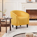 Easyfashion Tub Chairs Set Of 2 - Yellow Velvet