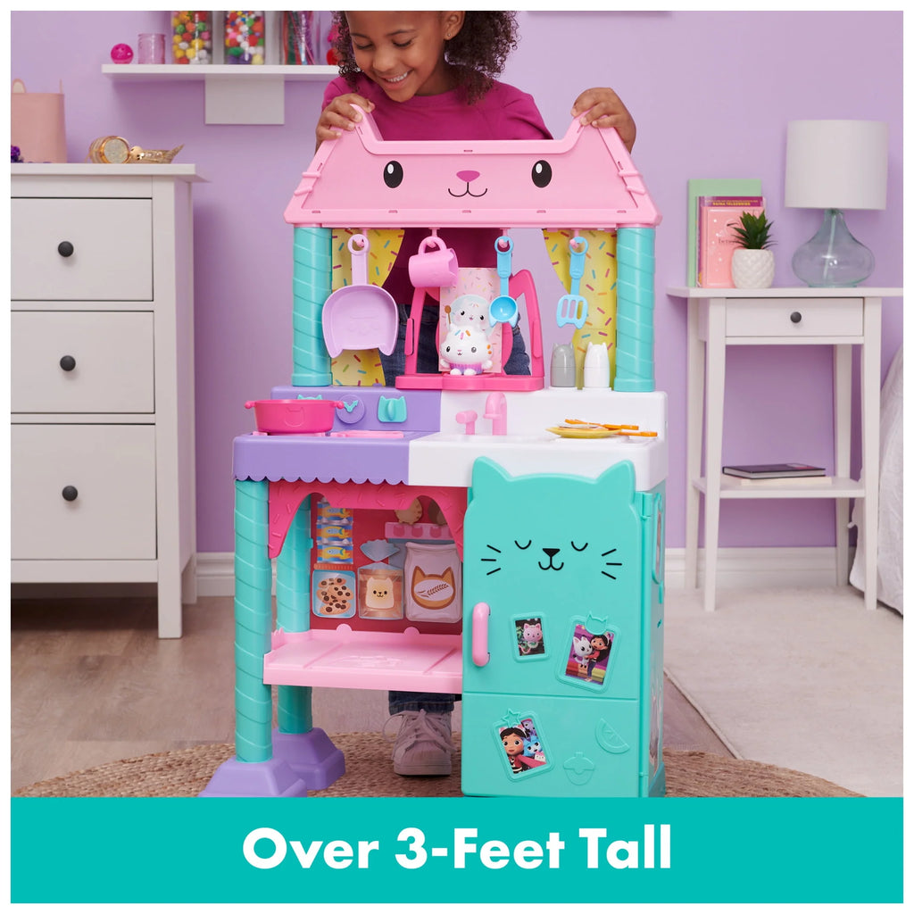 Gabby's Dollhouse Cakey Cat Kitchen Set For Kids, 3ft Tall With Sounds & Accessories
