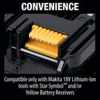 Makita 18V LXT 5.0Ah Battery And Rapid Optimum Charger Starter Pack With XAG04Z Brushless Angle Grinder - BL1850BDC2XAG04