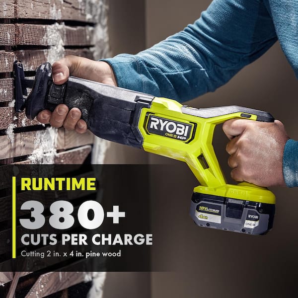 RYOBI ONE+ HP 18V Brushless Cordless Reciprocating Saw Kit With 4.0 Ah Battery And Charger - PBLRS01B