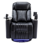 Power Home Theater Recliner Chair, 34.6 D x 38.2 W x 41.4 H, 110-160 Recline, 270 Swivel
