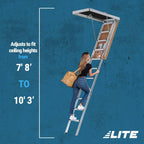 Aluminum Attic Ladder, 375lb Capacity, Type IAA