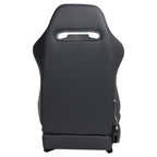 Racing Seats, PVC With Suede Material, Double Slider Design, Black - 2 Pieces