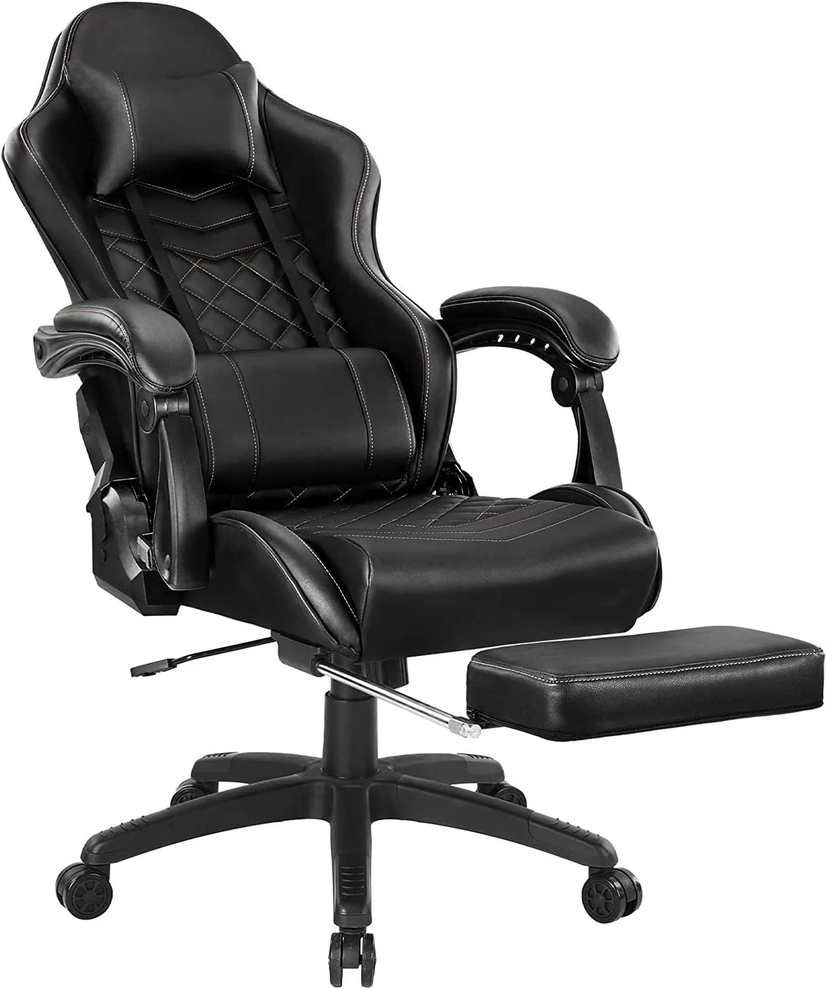 Blue Whale PU Leather Big And Tall Ergonomic Office Gaming Chair, 350 Pounds - B0BTCQ3VVW