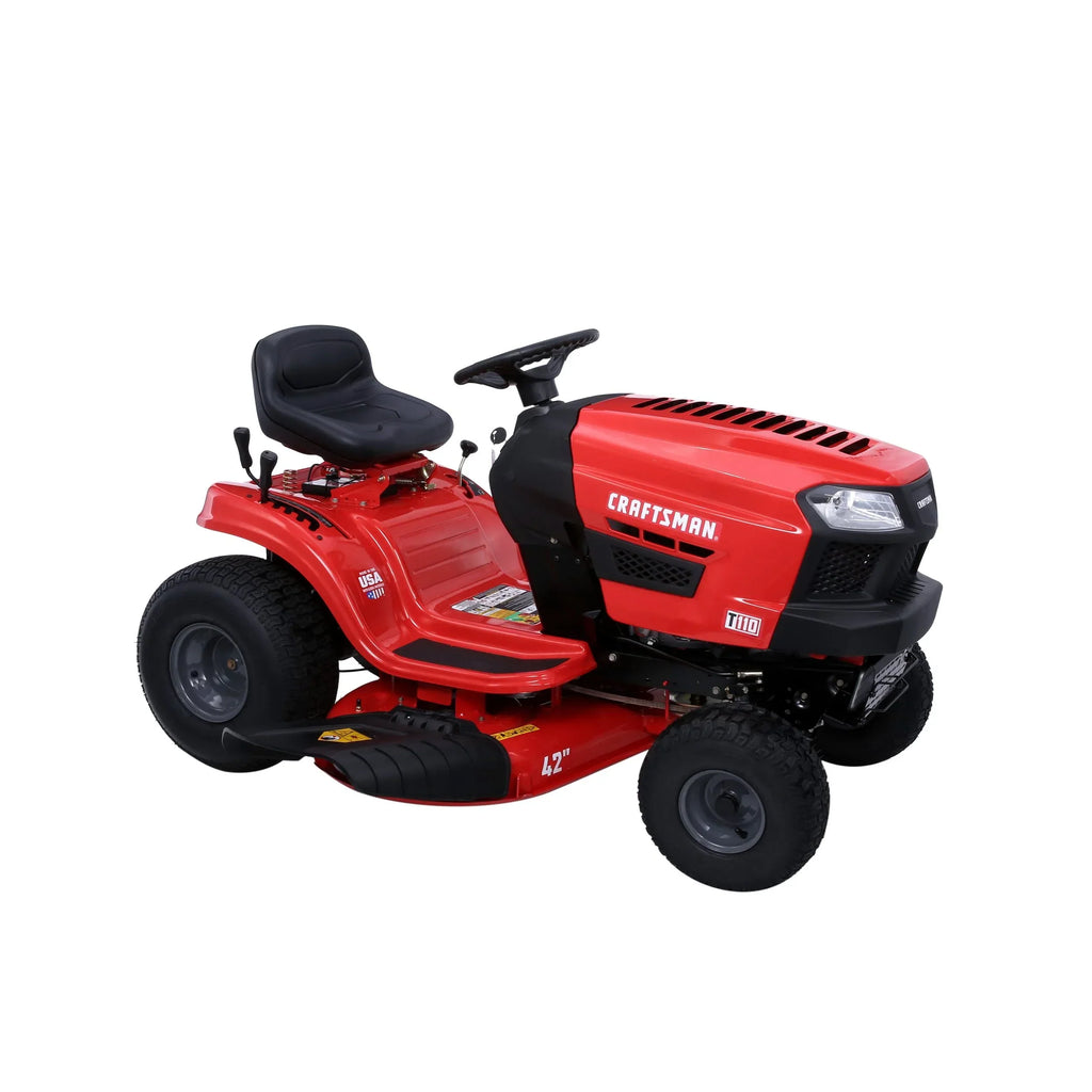 Craftsman T110 Riding Lawn Mower 42-in 17.5 HP Briggs & Stratton Engine 7-Speed Transmission - 13AN77XS093