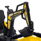 3-in-1 24V Electric Ride-On Tractor With Excavator And Bulldozer - Bright Yellow