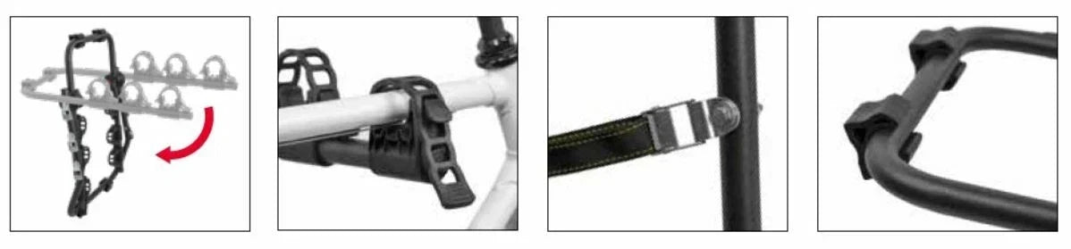 Menabo Trunk-Mounted 3-Bike Rack - Mistral