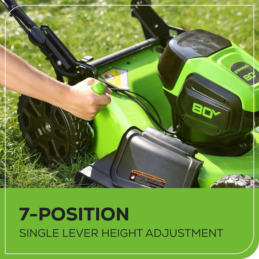 80V 21-Inch Brushless Cordless Lawn Mower With 4.0Ah Battery And Rapid Charger