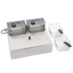 Commercial Electric Deep Fryer, 5000W, 12L Single Tank, Stainless Steel Fry Basket