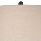 Franklin Iron Works Annie Table Lamps, Set of 2, 28 in Tall, Bronze Iron, Cream Tapered Drum Shade - Annie