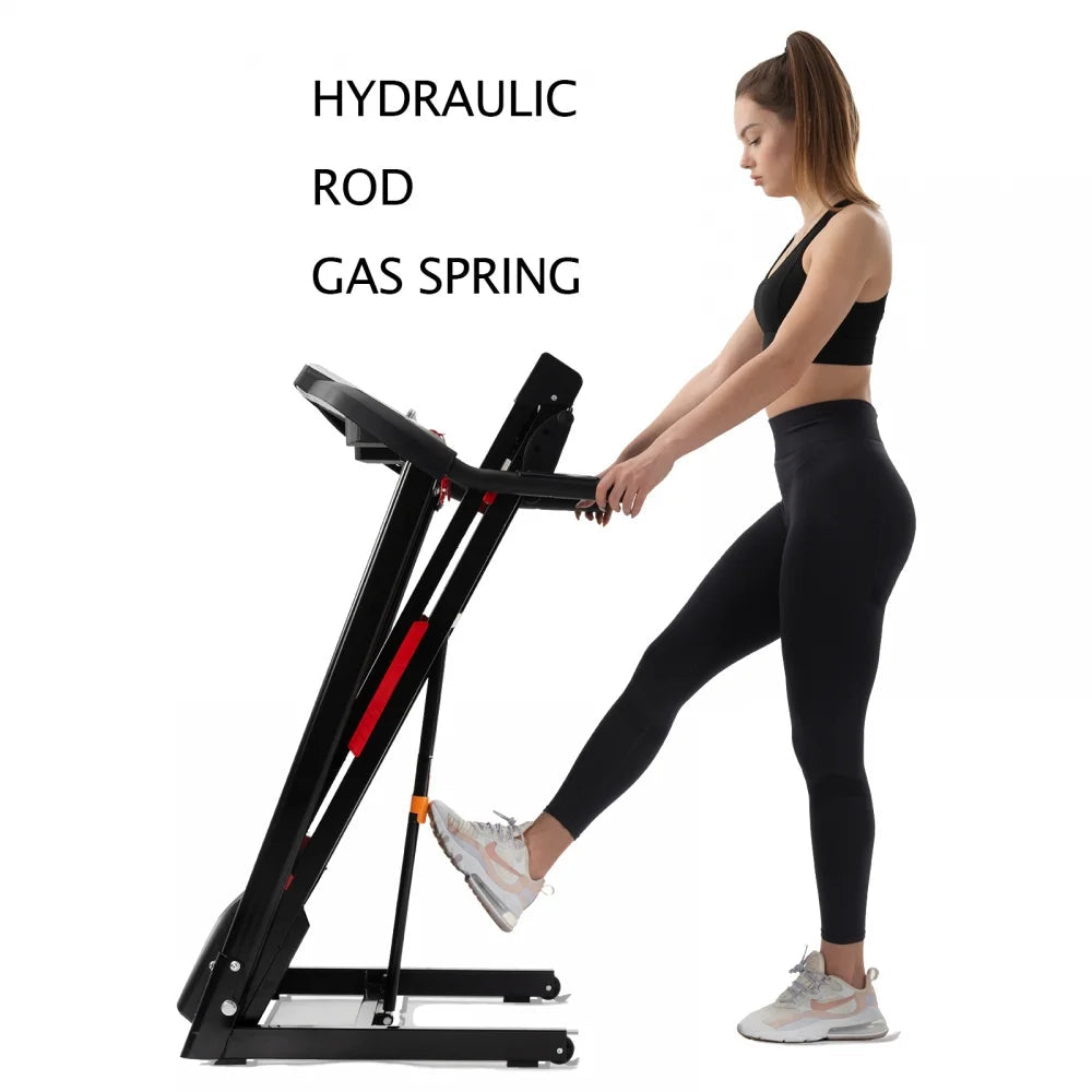 Folding Electric Treadmill With 3.5HP Motor, 300LBS Capacity And Incline