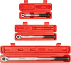 TEKTON Micrometer Torque Wrench Set, 1/4, 3/8 And 1/2 in Drive, 3-Piece