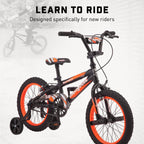 Mongoose 16 inch Mutant Kid's BMX Bike, Ages 3-5, Black & Orange - Mutant