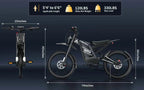 Arkveld Adult Electric Fat Tire Bike, 3000W, 40 MPH, 80 Miles, 25 inch, White - APEX1
