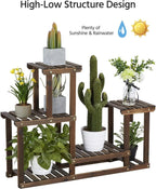Wooden Plant Display Stand - Fir Wood