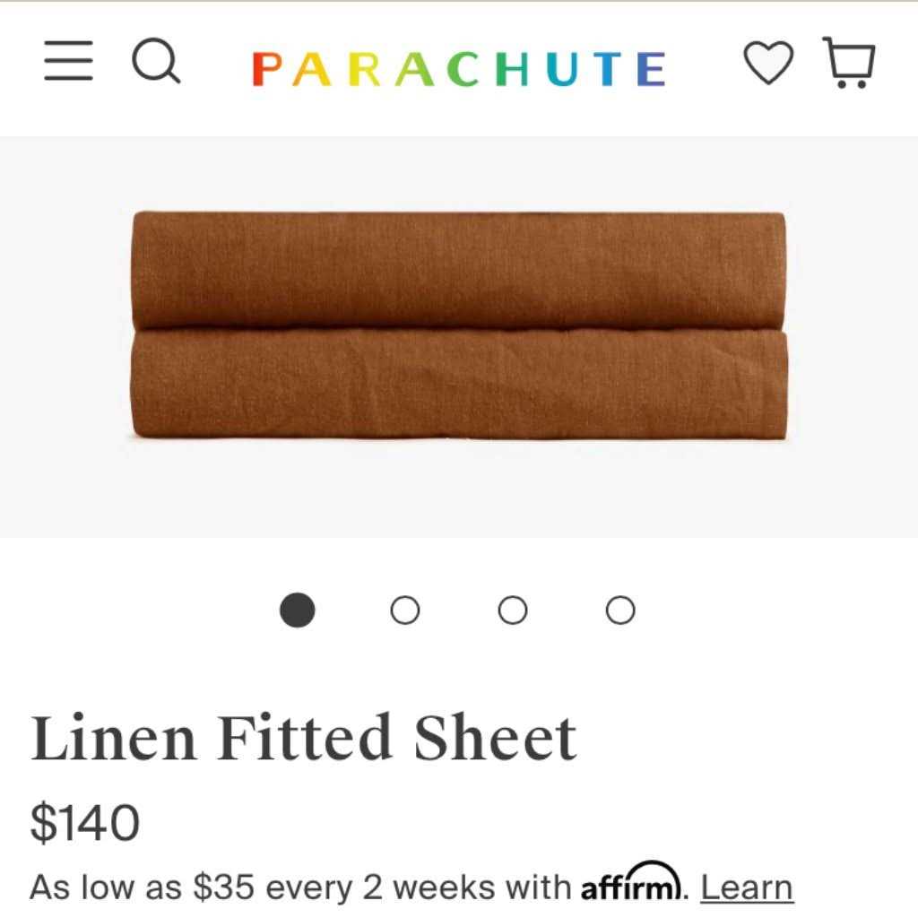 Parachute Bedding Linen Fitted Sheet