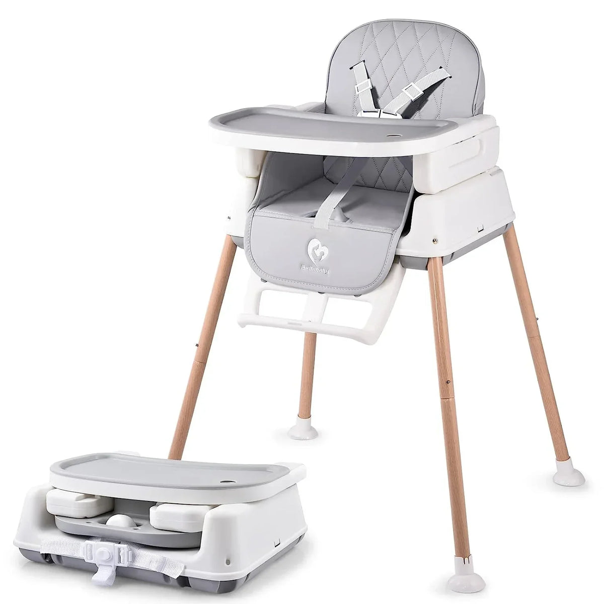3-in-1 Convertible Baby High Chair and Booster, Ages 6 Months and Up, Unisex