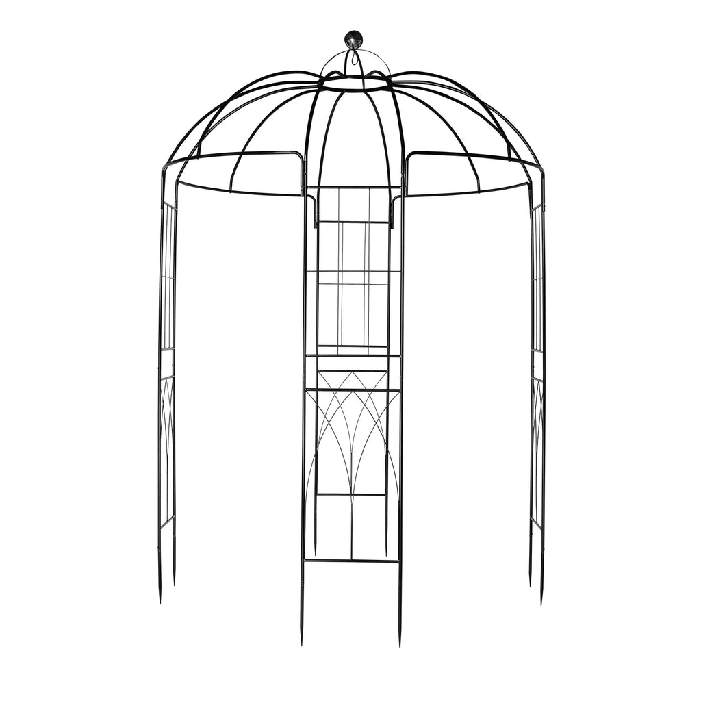 Ktaxon Birdcage Garden Arbor 81.5 x 81.5 x 106.7 in, Black