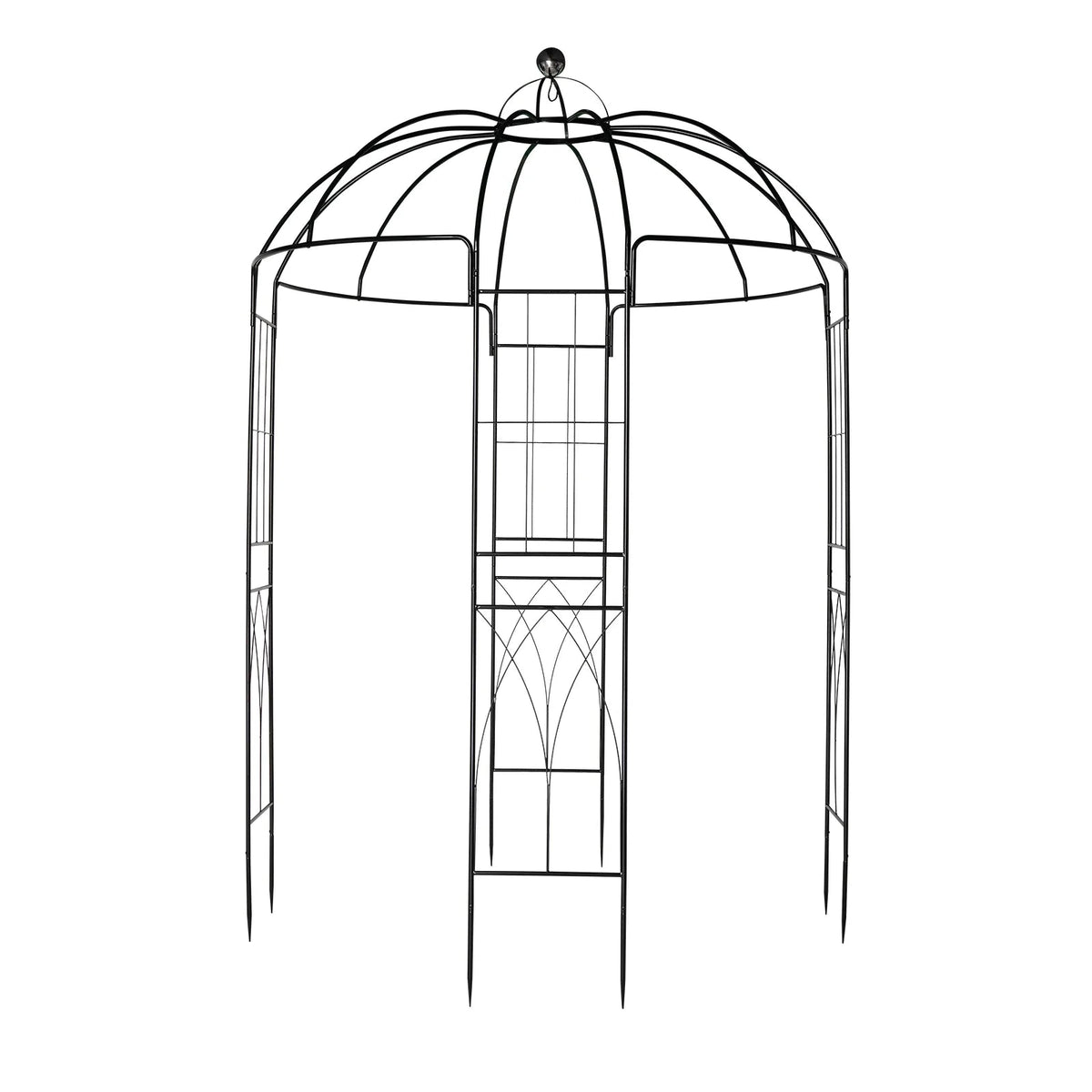 Ktaxon Birdcage Garden Arbor 81.5 x 81.5 x 106.7 in, Black
