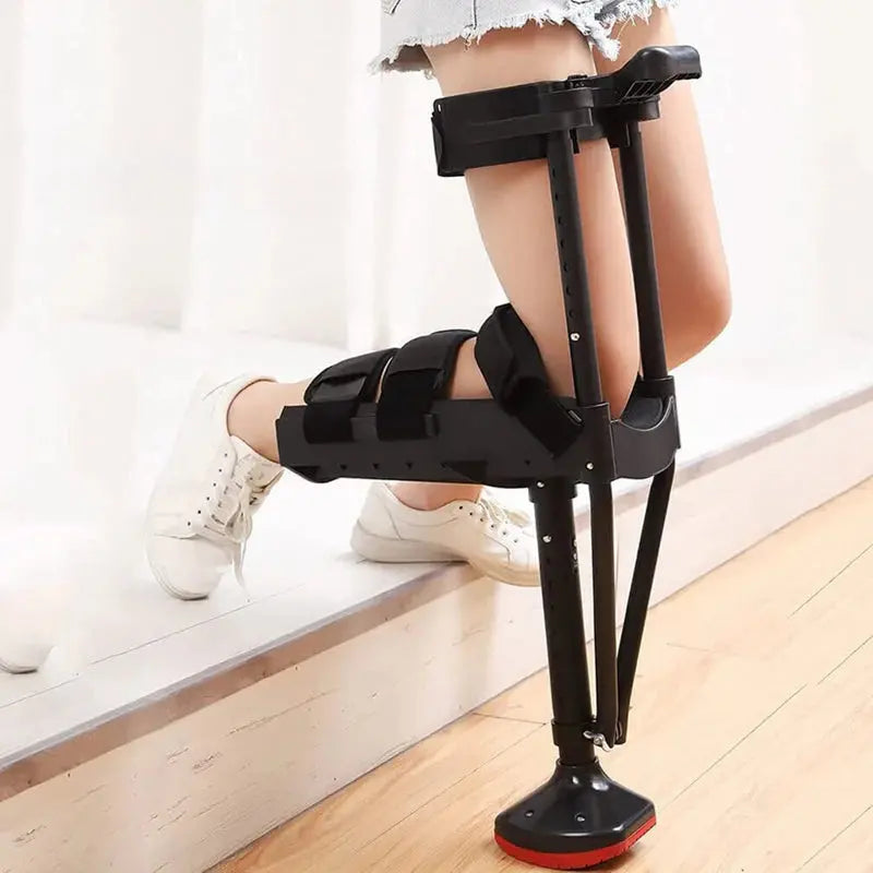 Hands-Free Knee Crutch - Adjustable Height With Padded Support