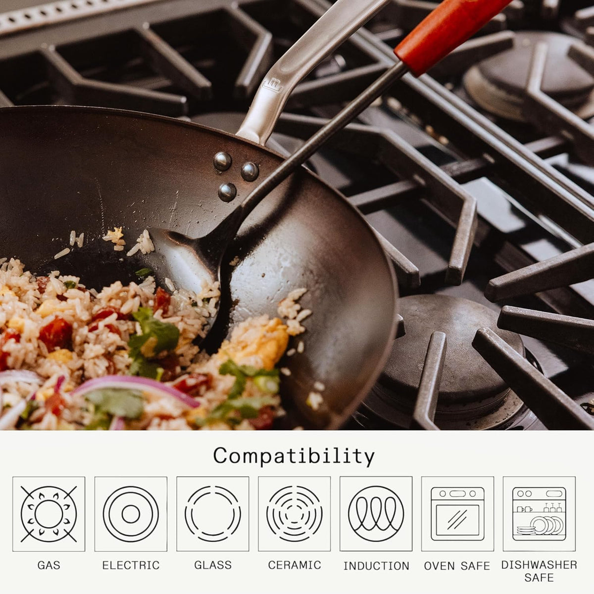 Made In Cookware 13in Seasoned Carbon Steel Wok - Sweden
