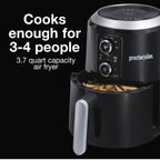 Proctor Silex Air Fryer, 3.7 Quart Capacity, Black - 35056