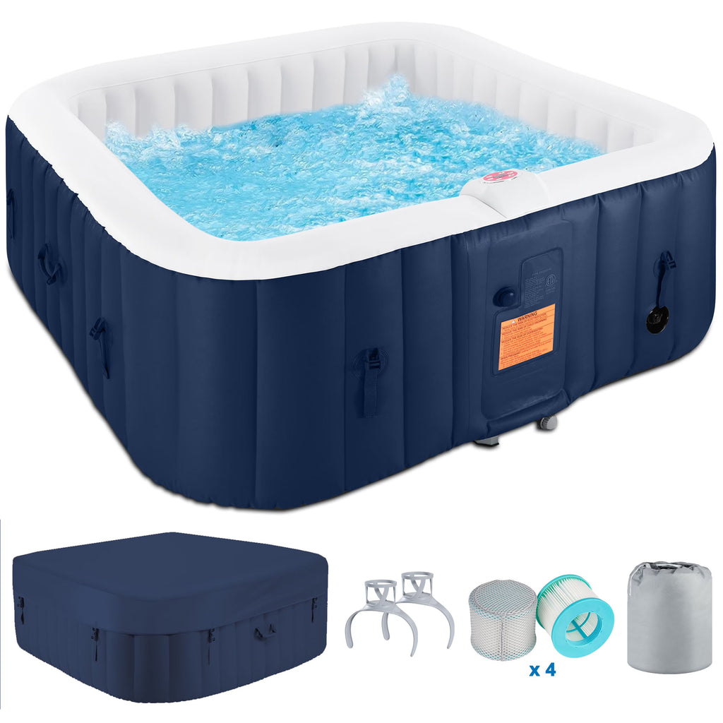 SEGMART Inflatable Hot Tub Spa, 73 inch, 4-6 Person, 130 Jets, 240 Gallon Capacity