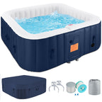 SEGMART Inflatable Hot Tub Spa, 73 inch, 4-6 Person, 130 Jets, 240 Gallon Capacity