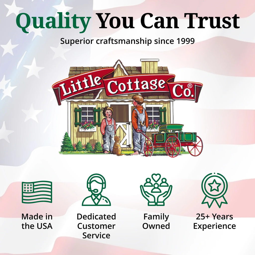 Little Cottage Co. Outdoor Wood Storage Shed, 8x8, Precut DIY Kit - Colonial Pinehurst