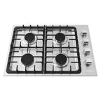 4-Piece Kitchen Appliance Package - 30 in Gas Cooktop, 30 in Electric Wall Oven, 24 in Microwave Drawer, Energy Star French Door Refrigerator