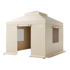 KFFKFF Winter Gazebo Cover for 10 x 10 ft Double-Tiered Gazebos, Beige - LTS-MM180-1010