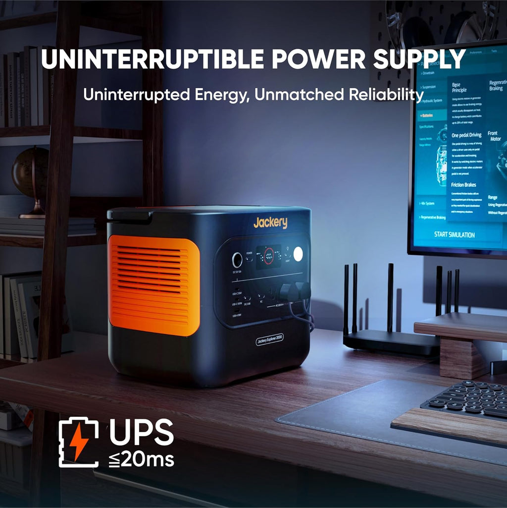 Jackery Portable Power Station 2042Wh LiFePO4 2200W USB-C PD 100W - Explorer 2000 v2