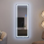 LVSOMT Full Length RGB LED Mirror, 47in x 18in, Black