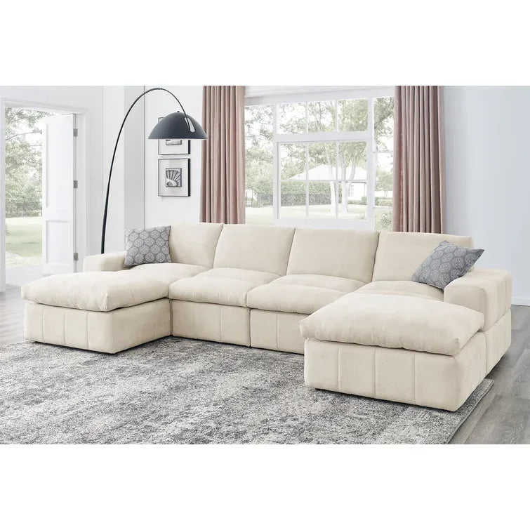 134in Wide Reversible Modular Sectional With Ottoman
