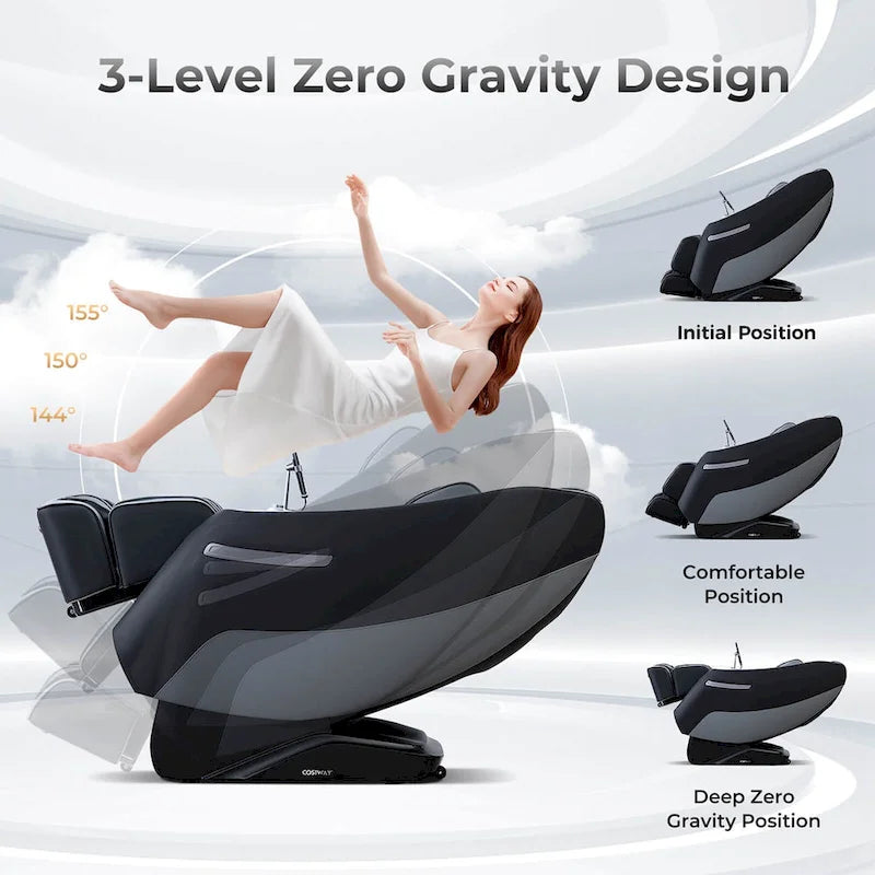 Costway Zero Gravity SL Track Full Body Massage Chair With Waist Heating