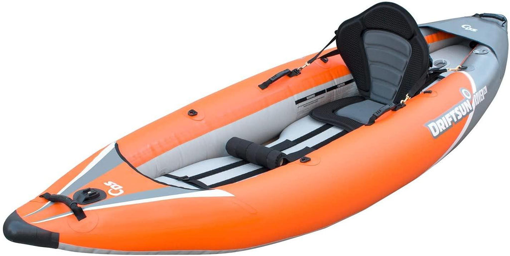 Inflatable Tandem Whitewater Kayak With High-Pressure Floor, Paddles And Pump - 8.5 ft x 36 in x 13 in